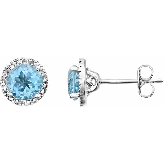 Sky Blue Topaz Studs