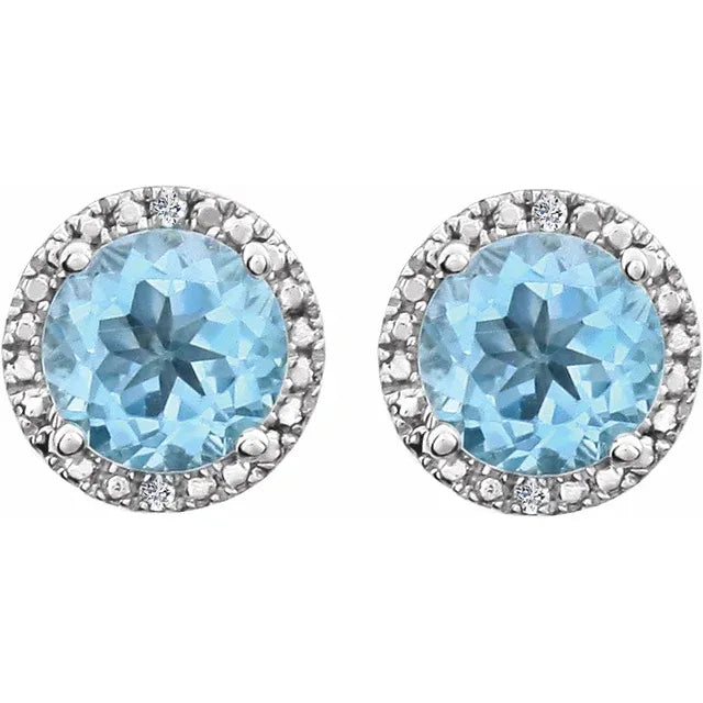 Sky Blue Topaz Studs