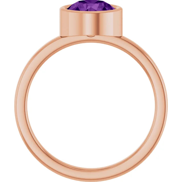 Amethyst Bezel Ring