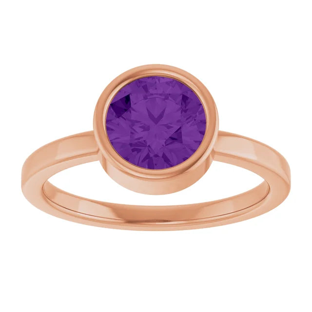 Amethyst Bezel Ring