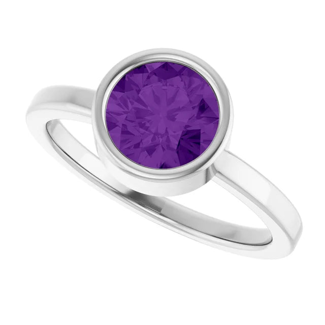 Amethyst Bezel Ring