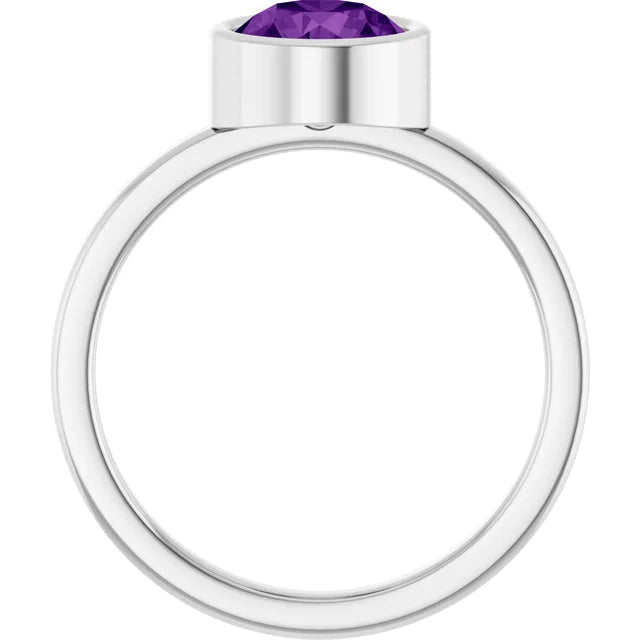 Amethyst Bezel Ring
