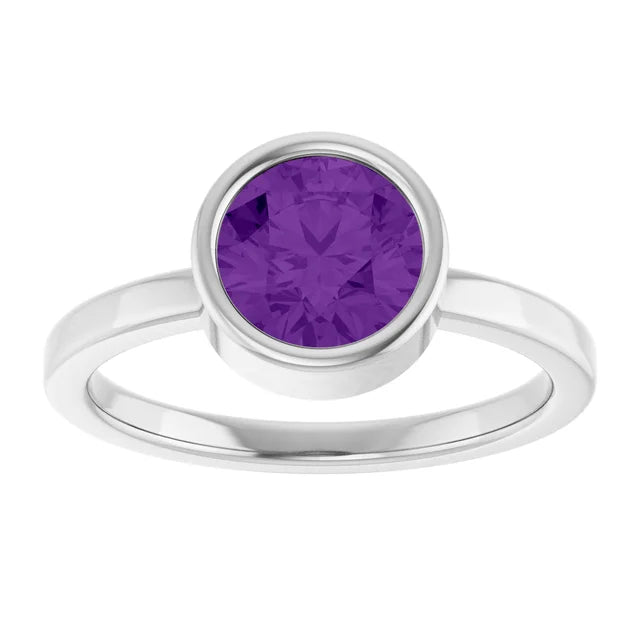 Amethyst Bezel Ring