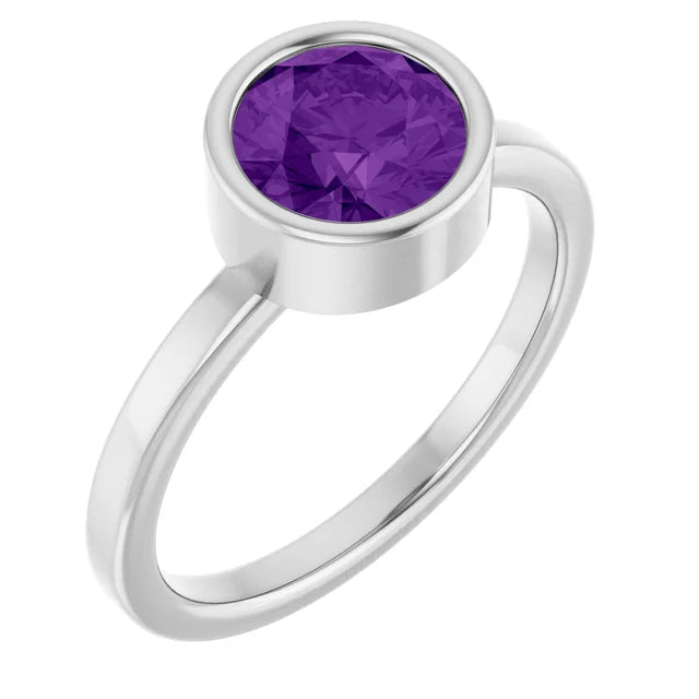 Amethyst Bezel Ring
