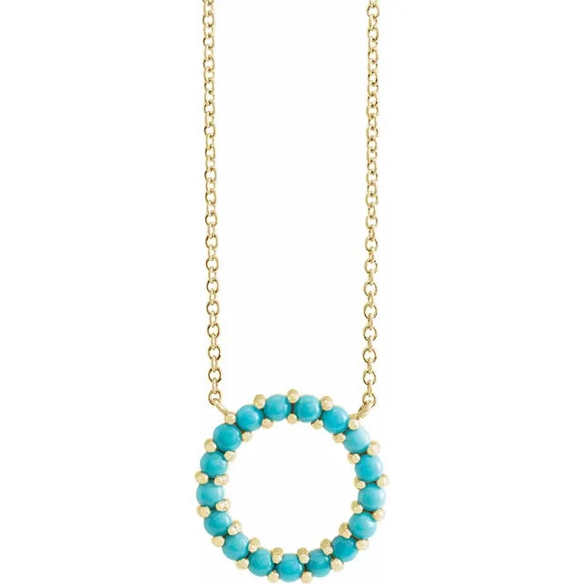 Open Circle Turquoise Necklace
