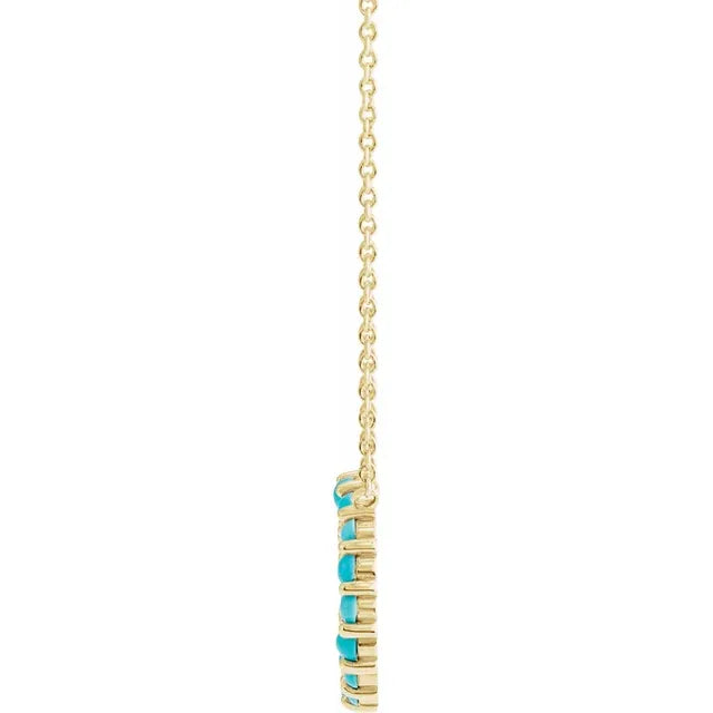 Open Circle Turquoise Necklace