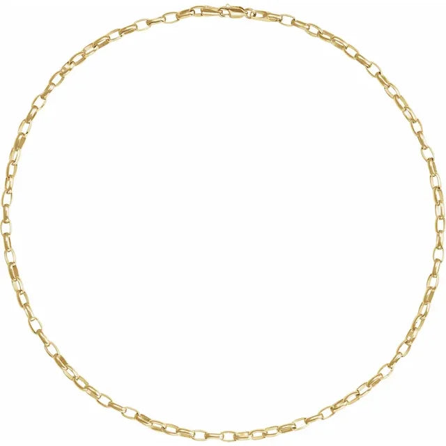Puffed Oval Cable Chain