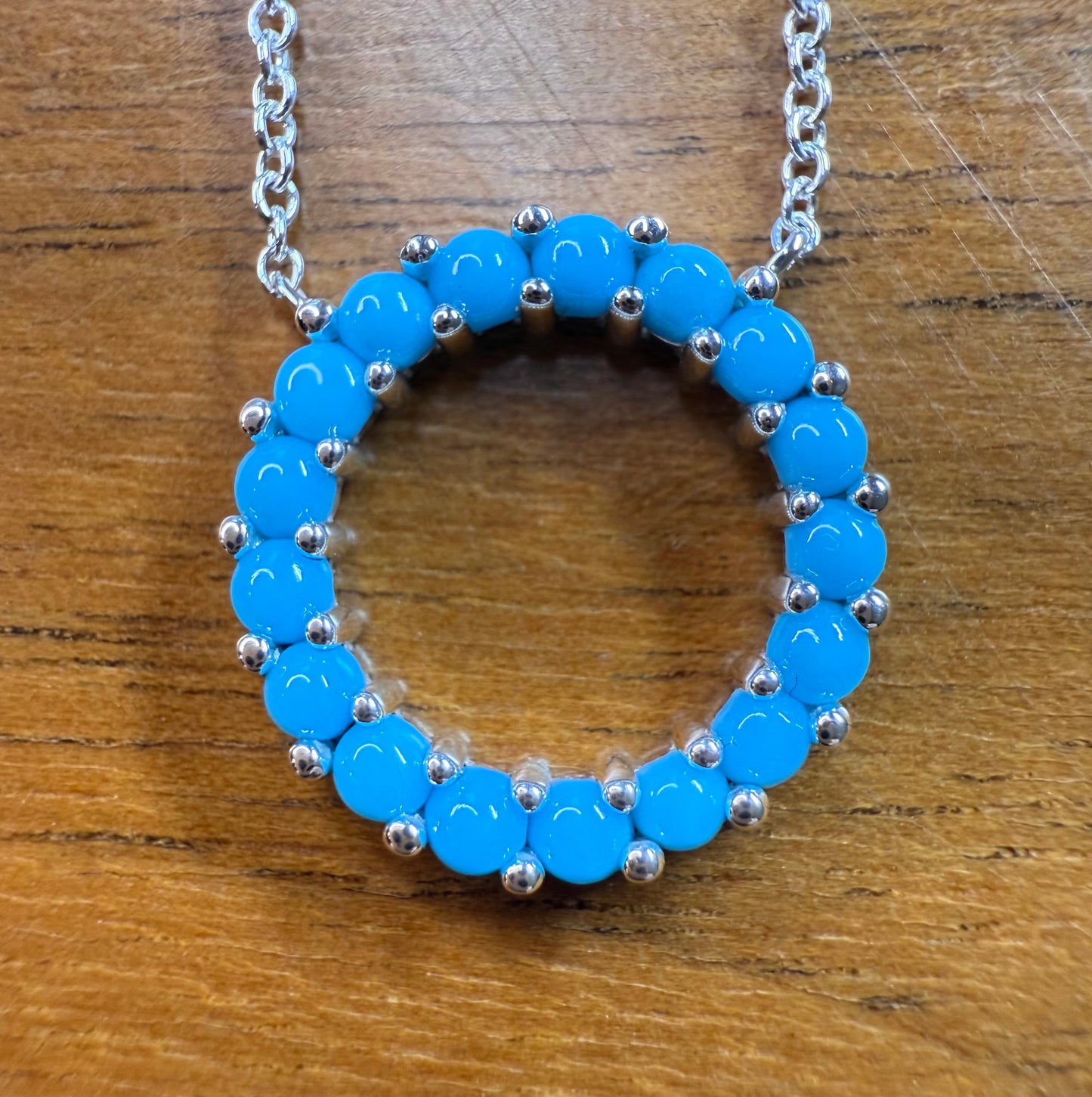 Open Circle Turquoise Necklace