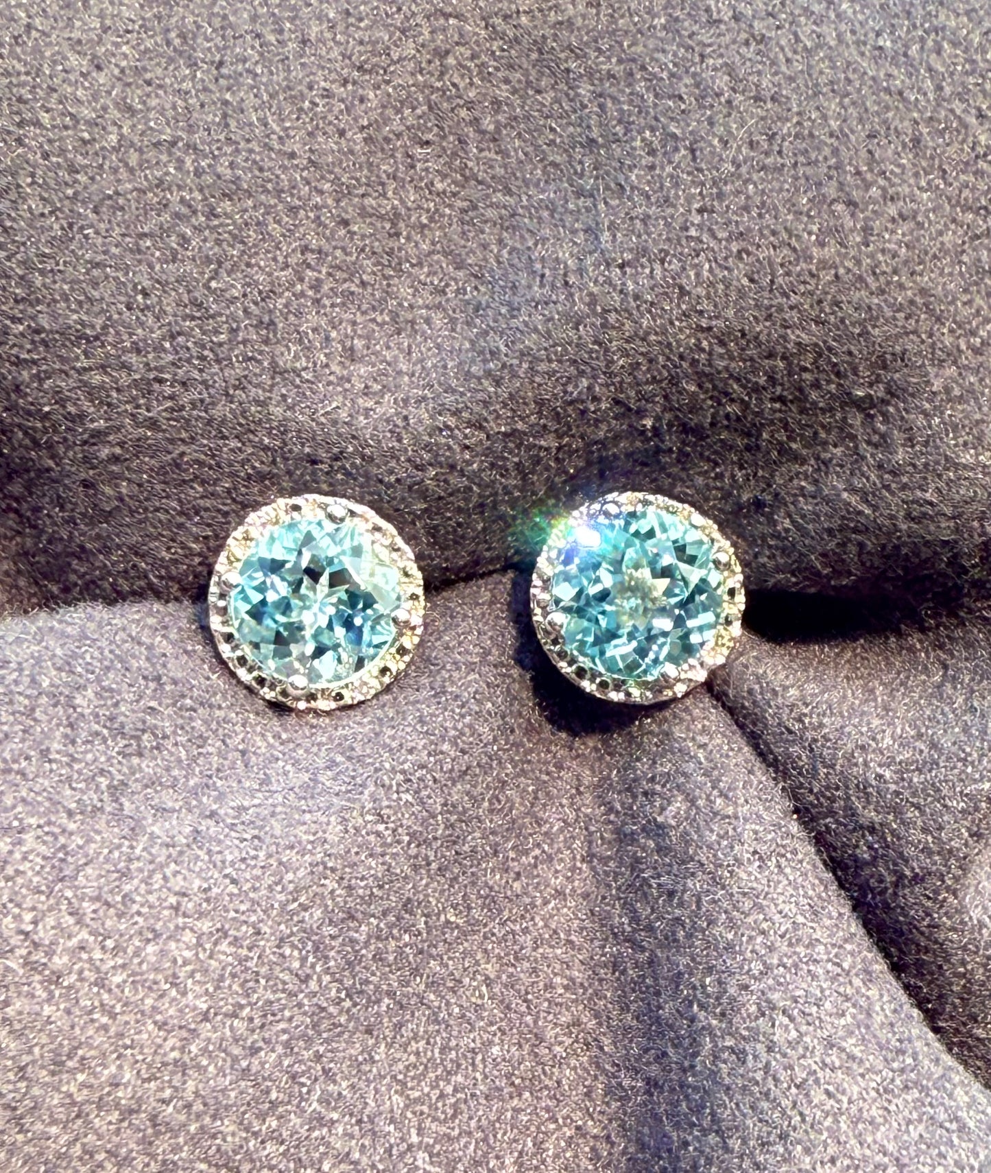 Sky Blue Topaz Studs