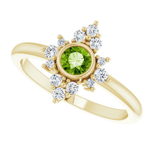 Shimmer Ring in Peridot