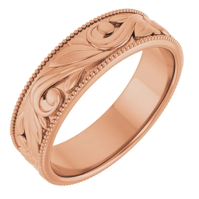 Sculpted Engraving Band