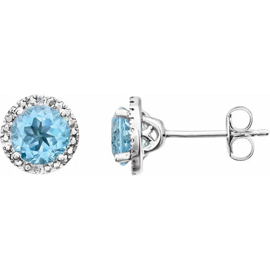 Sky Blue Topaz Studs