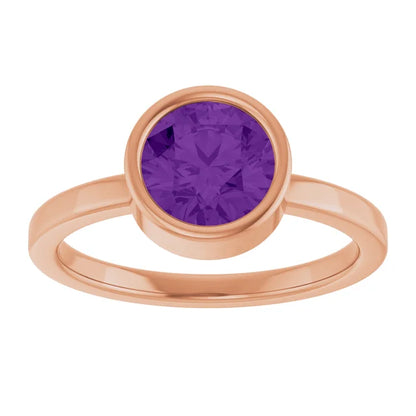 Amethyst Bezel Ring