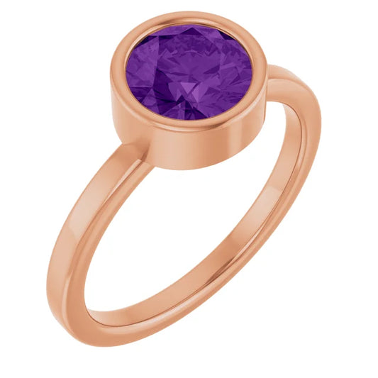 Amethyst Bezel Ring
