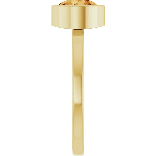 14k yellow gold citrine ring — lifestyle shot