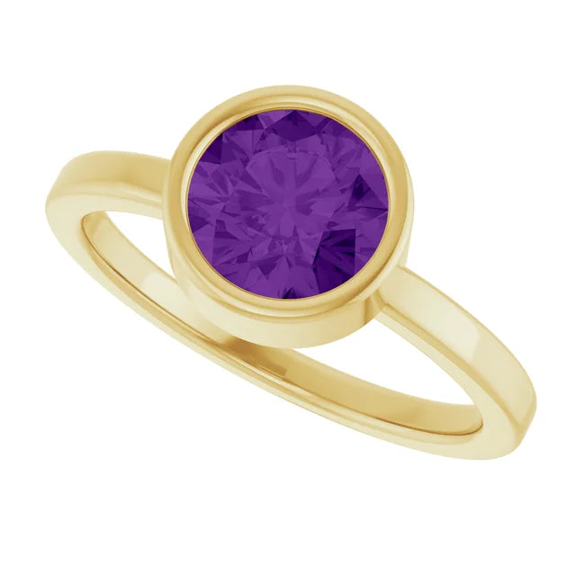 Amethyst Bezel Ring