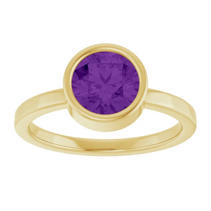 Amethyst Bezel Ring