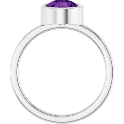 Amethyst Bezel Ring