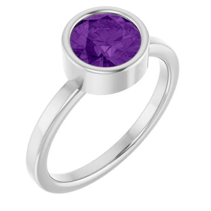 Amethyst Bezel Ring