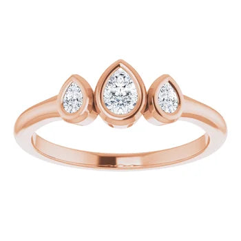 Triple Pear Ring