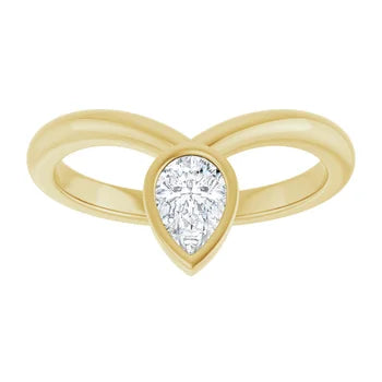 14k yellow gold candlelight ring — styled on hand