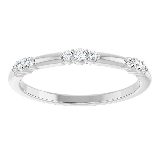 14k yellow gold Princessa diamond band — side view
