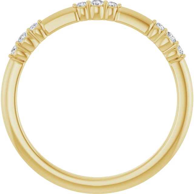 14k white gold diamond band ring — angled view