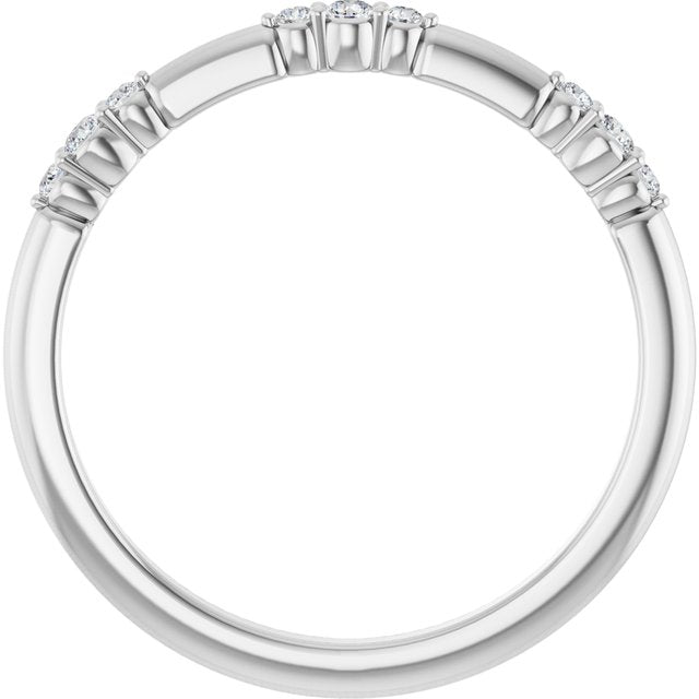 14k yellow gold diamond band ring — angled view
