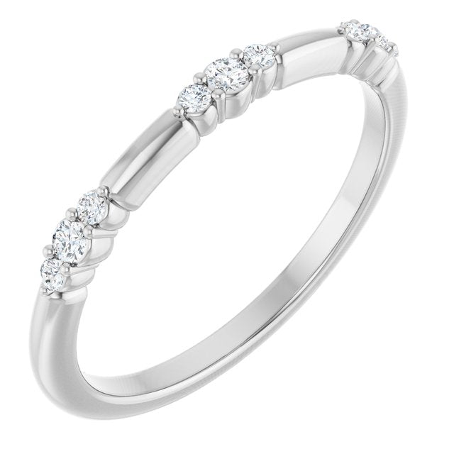 14k yellow gold Princessa lab grown diamond band — front view