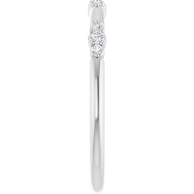14k yellow gold petite diamond band ring — alternate view