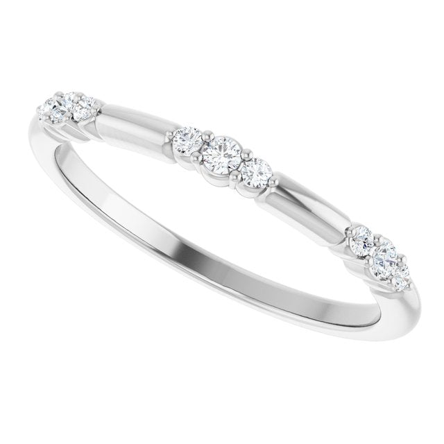 14k yellow gold Princessa diamond band — scale view