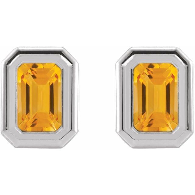 Sterling silver Deco-Revival studs with black onyx — front view