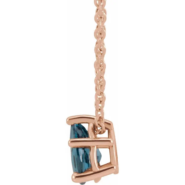 Blue Topaz Droplet