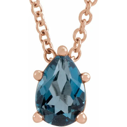 Blue Topaz Droplet