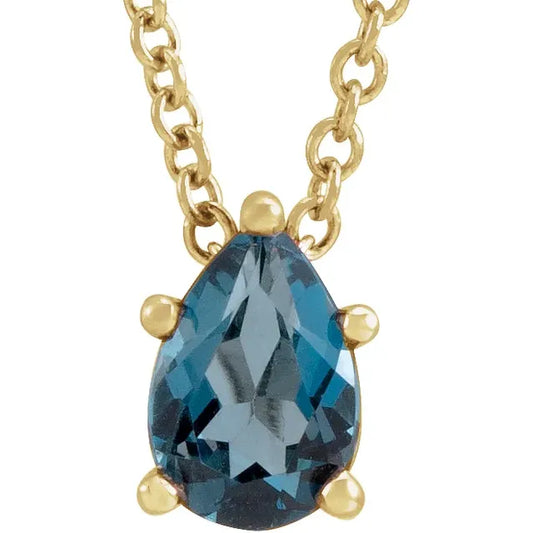 Blue Topaz Droplet