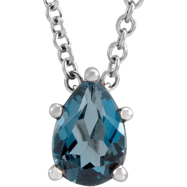 Blue Topaz Droplet