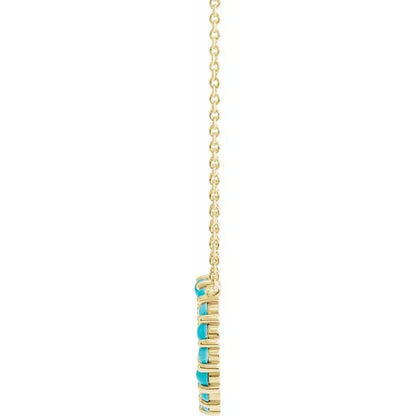 Open Circle Turquoise Necklace
