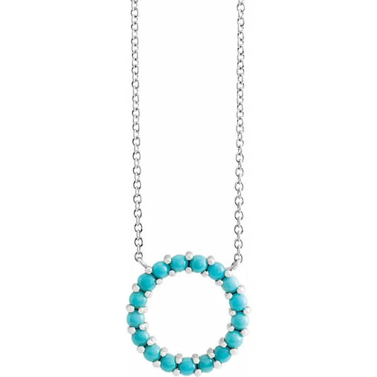 Open Circle Turquoise Necklace