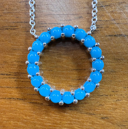 Open Circle Turquoise Necklace