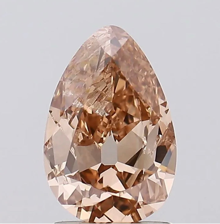 (LG) 1.03ct Fancy Deep Brown Pear