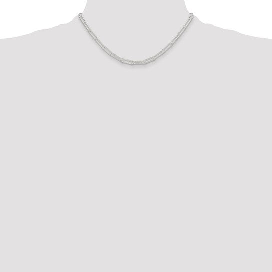 Sterling silver paperclip chain necklace — 16 inch