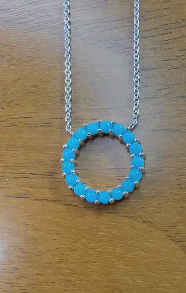 Open Circle Turquoise Necklace