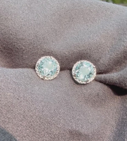 Sky Blue Topaz Studs