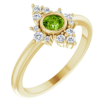 Shimmer Ring in Peridot